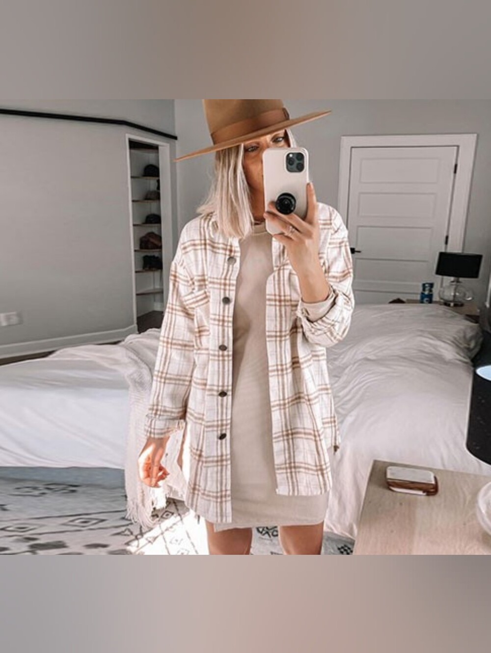 NWOT 100% Plaid Cotton Dress - Picture 3 of 4